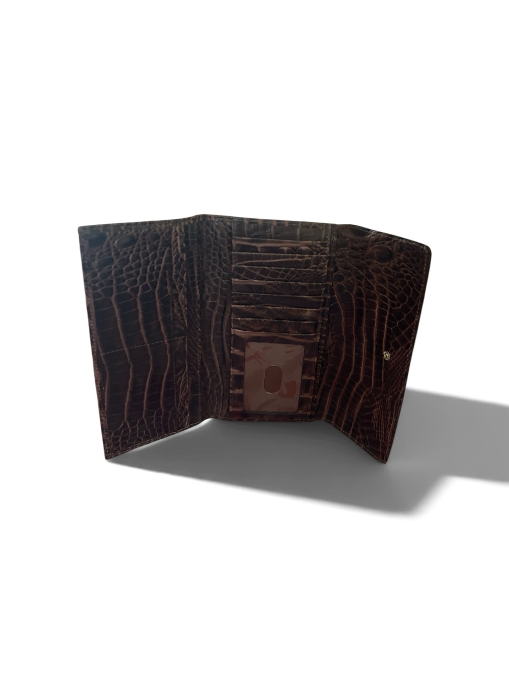 MSRP $175 Brahmin brown croc embossed wallet bundle - Picture 3 of 4